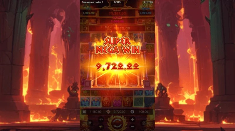 Treasures of Hades 2 - siêu thắng lớn trong vòng Free Spins với số nhân tích lũy